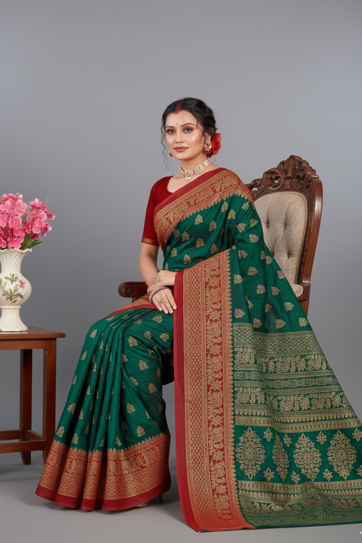 Gold Star Malai Cotton Printed Saree 4005