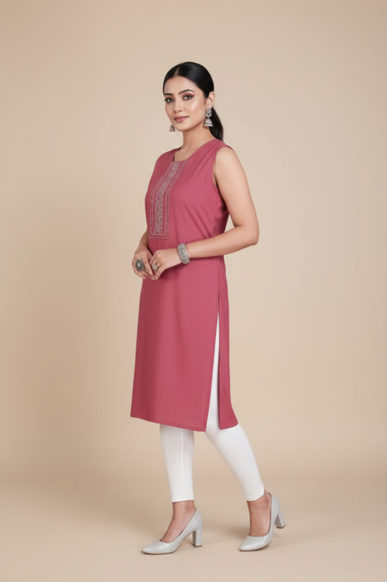 Sikha Sleeveless Cotton Kurti 2