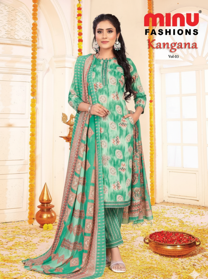Kangana 3 Cotton Printed Stitched Salwar Suit 3004