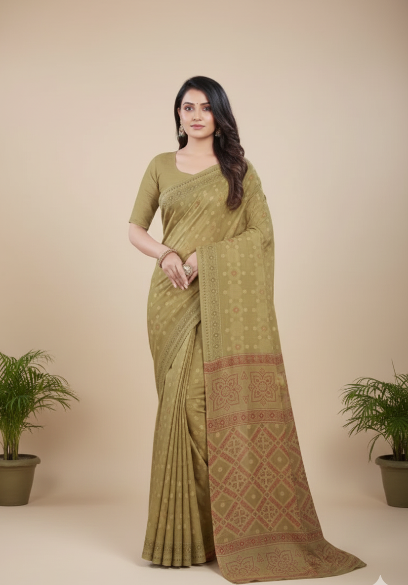 Ritika Cotton Printed Saree 1008
