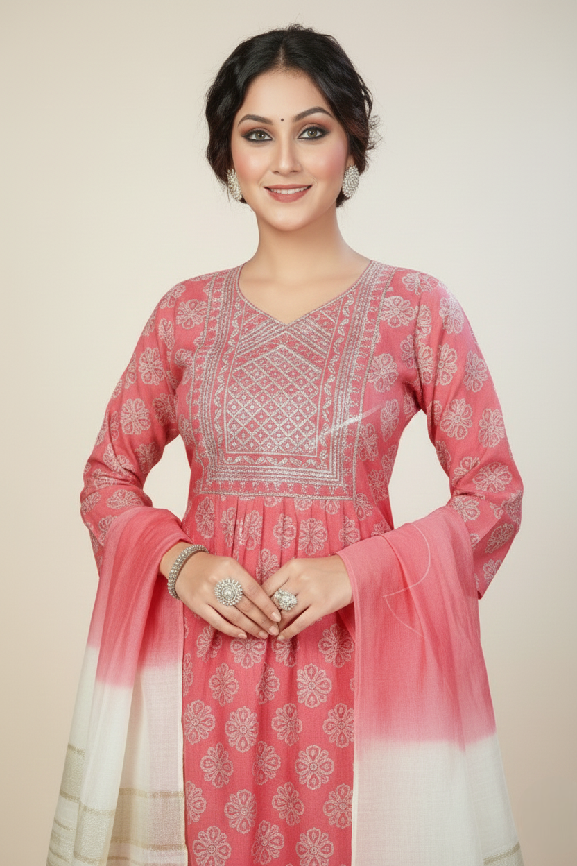 Tulip Cotton Printed Stitched Salwar Suit XXL 3002