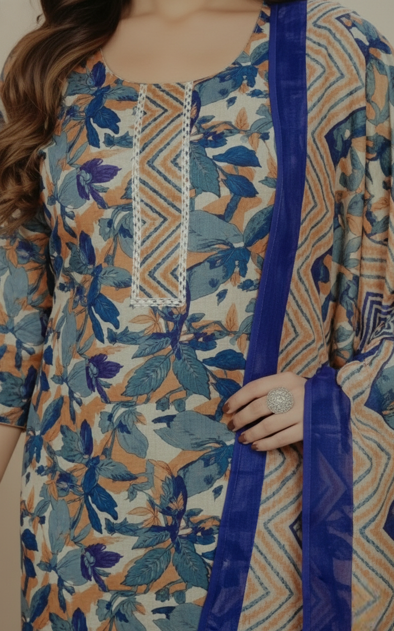 Vasundhara Cotton Printed Stitched Salwar Suit XXXL 1002