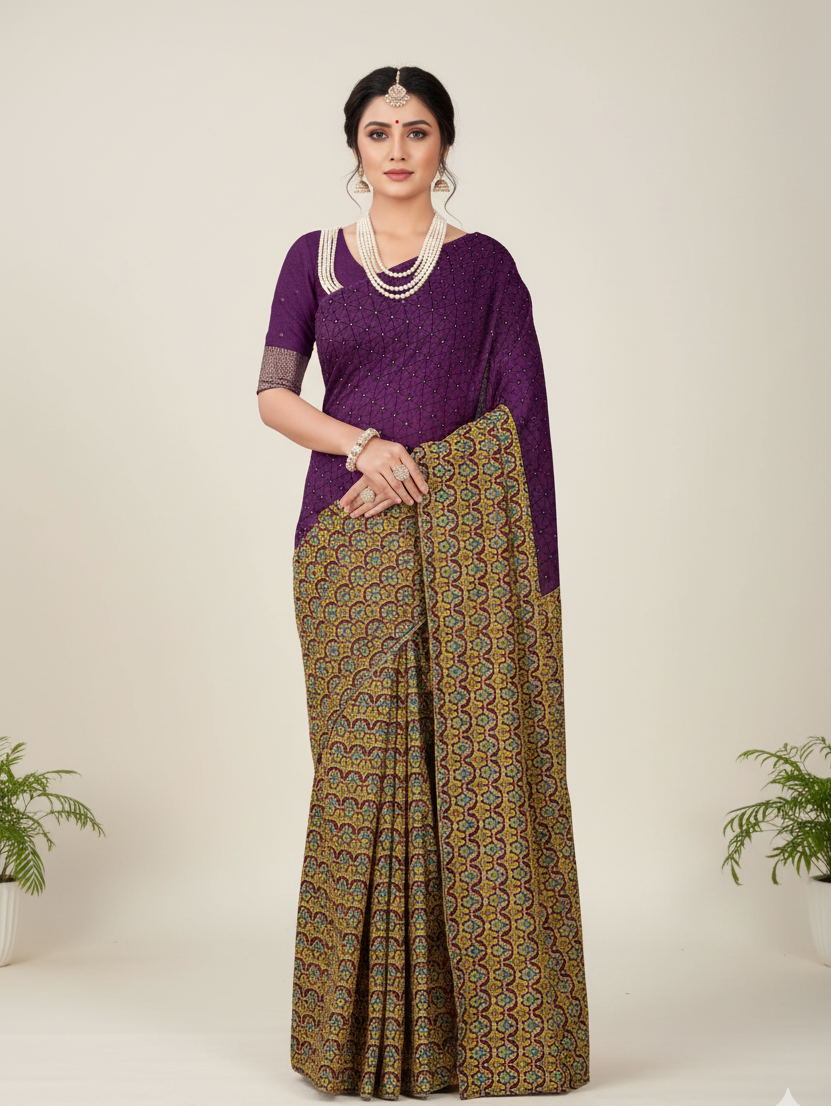 Kolkata Bridge 3 Cotton Printed Saree 1008