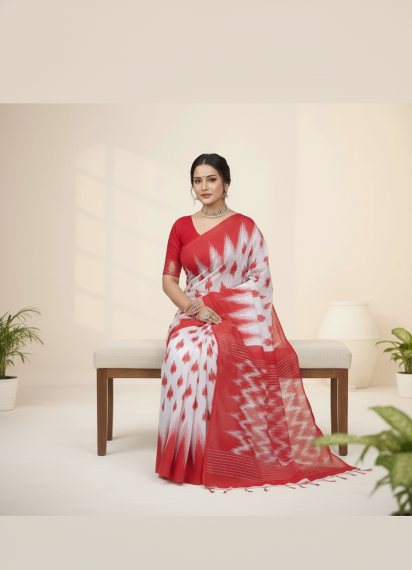Saptapar Cotton Printed Saree 2515