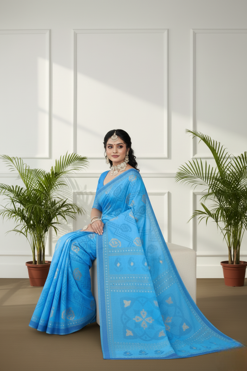 Daisy 3 Cotton Printed Saree 3154