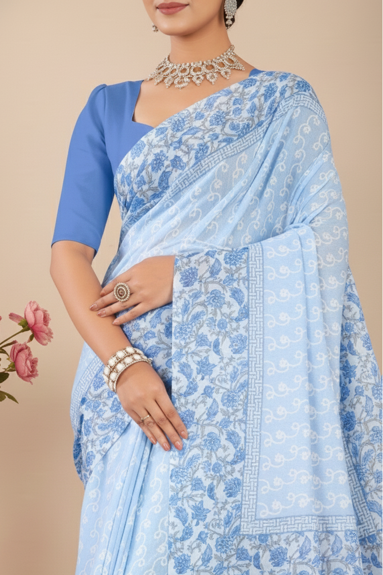 Good Day Pestal Cotton Printed Saree 2778