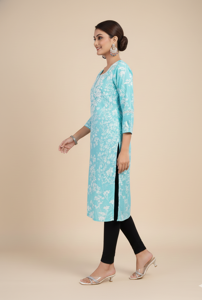 Pooja Cotton Printed Kurti 6003