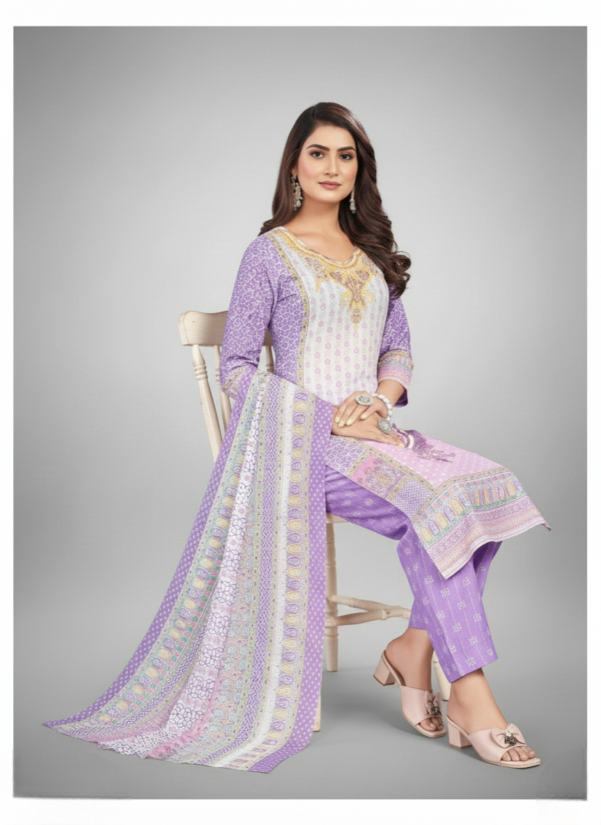 Kiara Cotton Printed Stitched Salwar Suit 2006