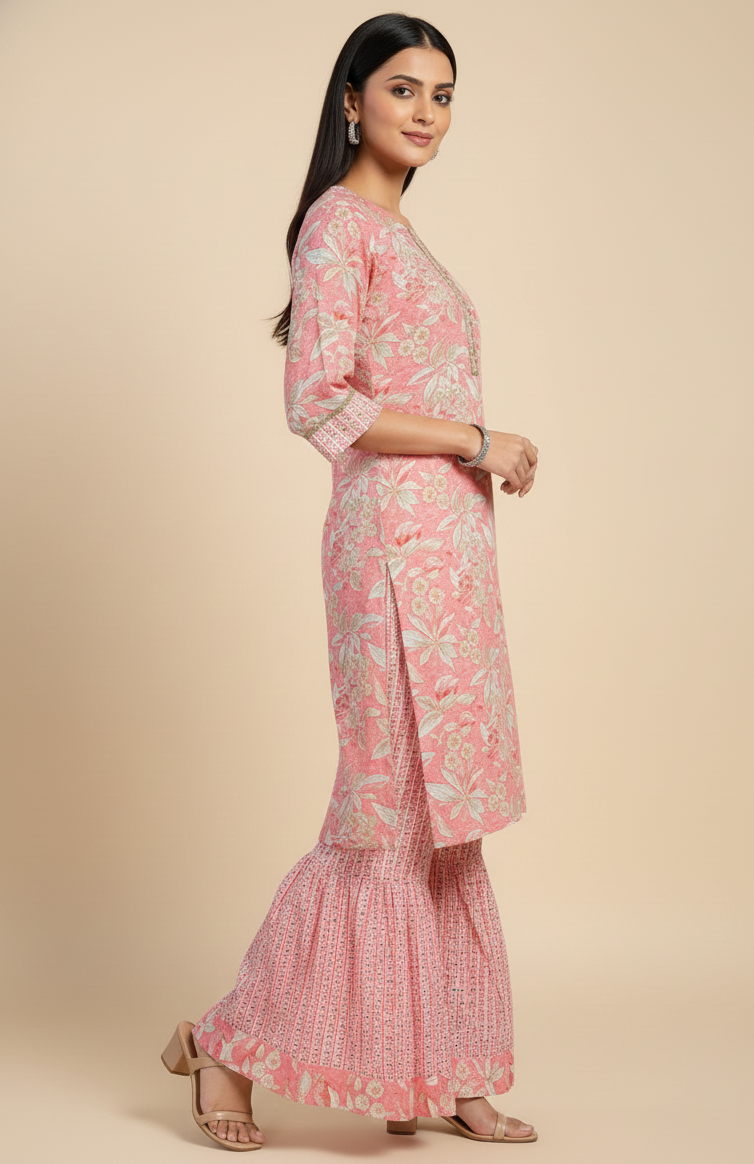 Irish Cotton Printed Kurti Set 7002