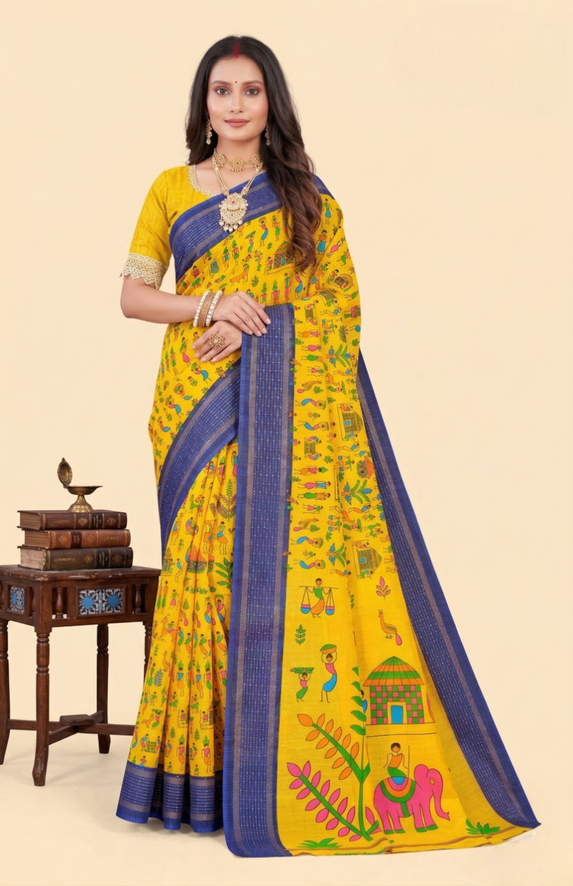Boutique Special Yellow Saree
