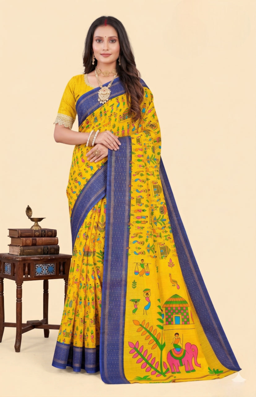 Boutique Special Yellow Saree