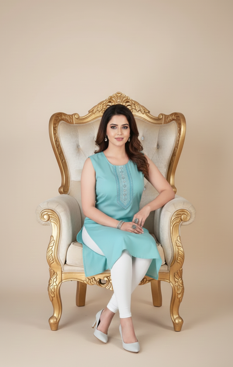 Sikha Sleeveless Cotton Kurti 5