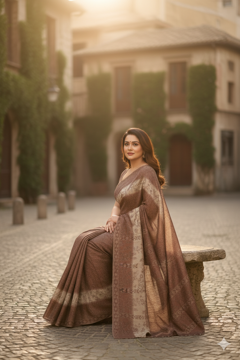 Kesariya 3 Cotton Printed Saree 731057