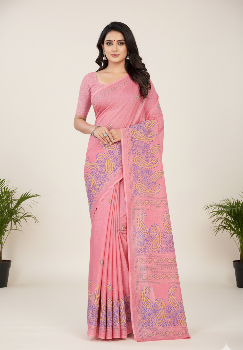 Mabesha Cotton Printed Saree 3582