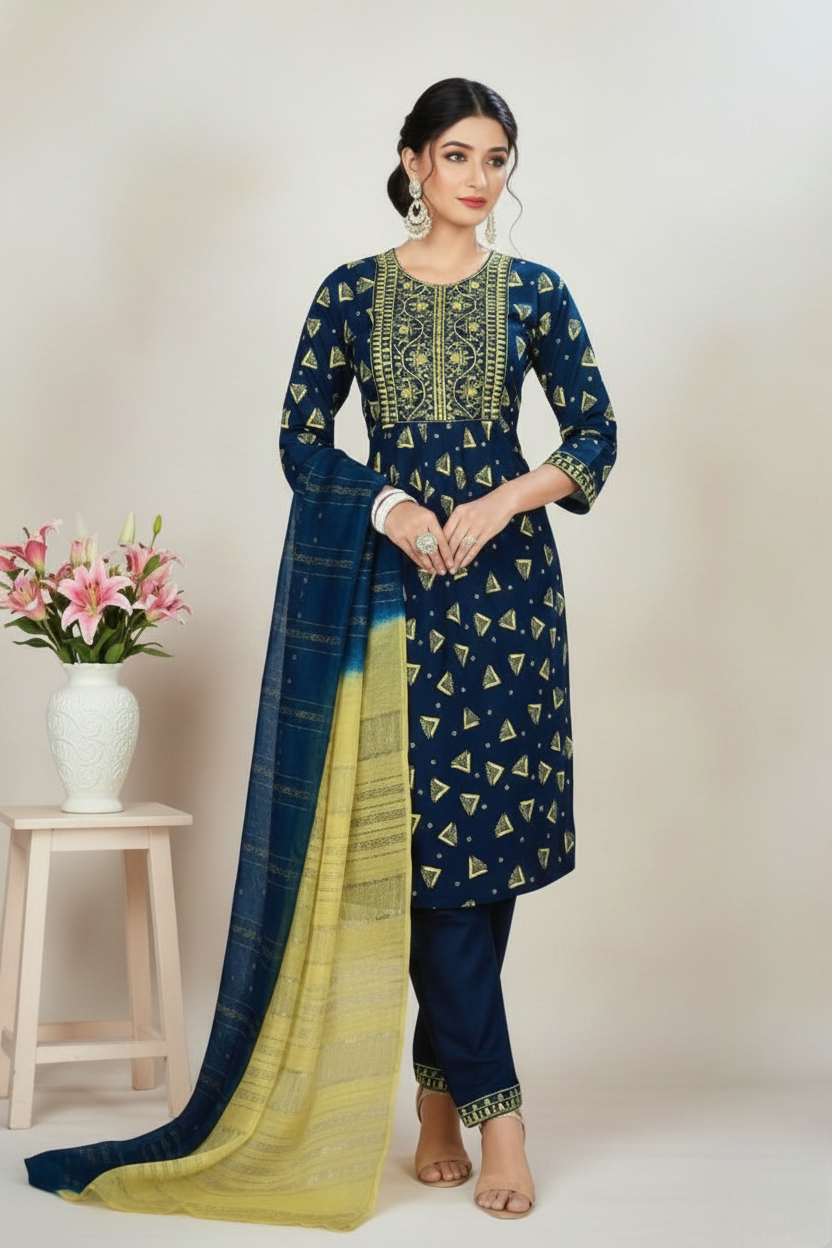 Tulip Cotton Printed Stitched Salwar Suit XXL 3004