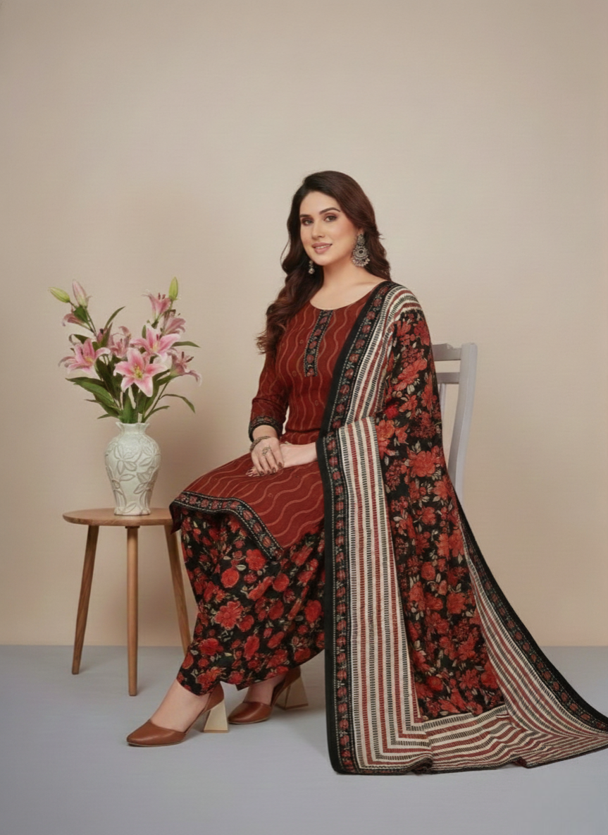 Sonpari Cotton Printed Stitched Salwar Suit XL 3008