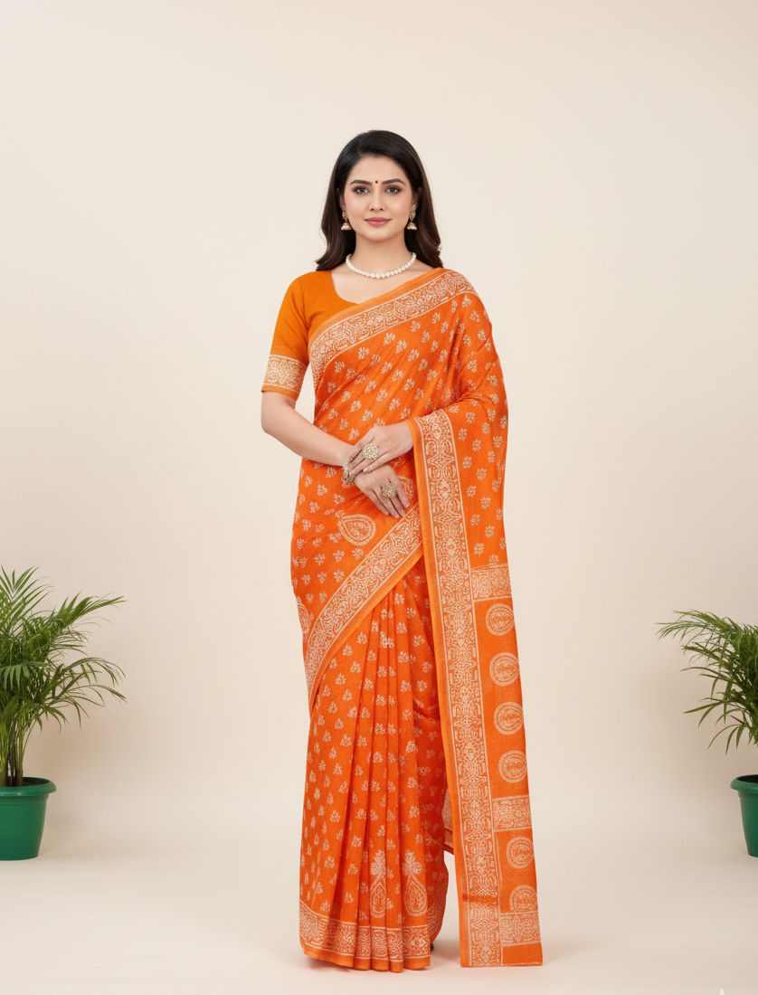 Suparna 2 Cotton Printed Saree 1002