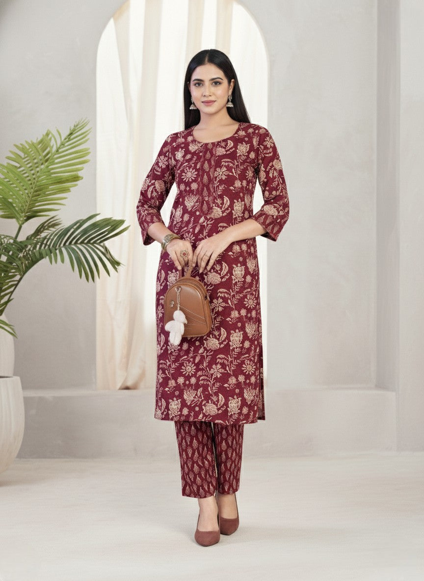 Diti Cotton Printed Kurti Set 1001