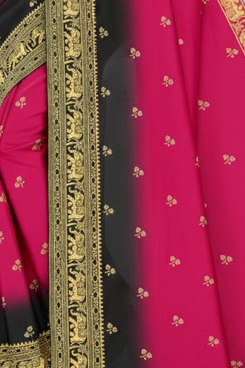Moti Chur Cotton Embroidered Saree With BP 215519