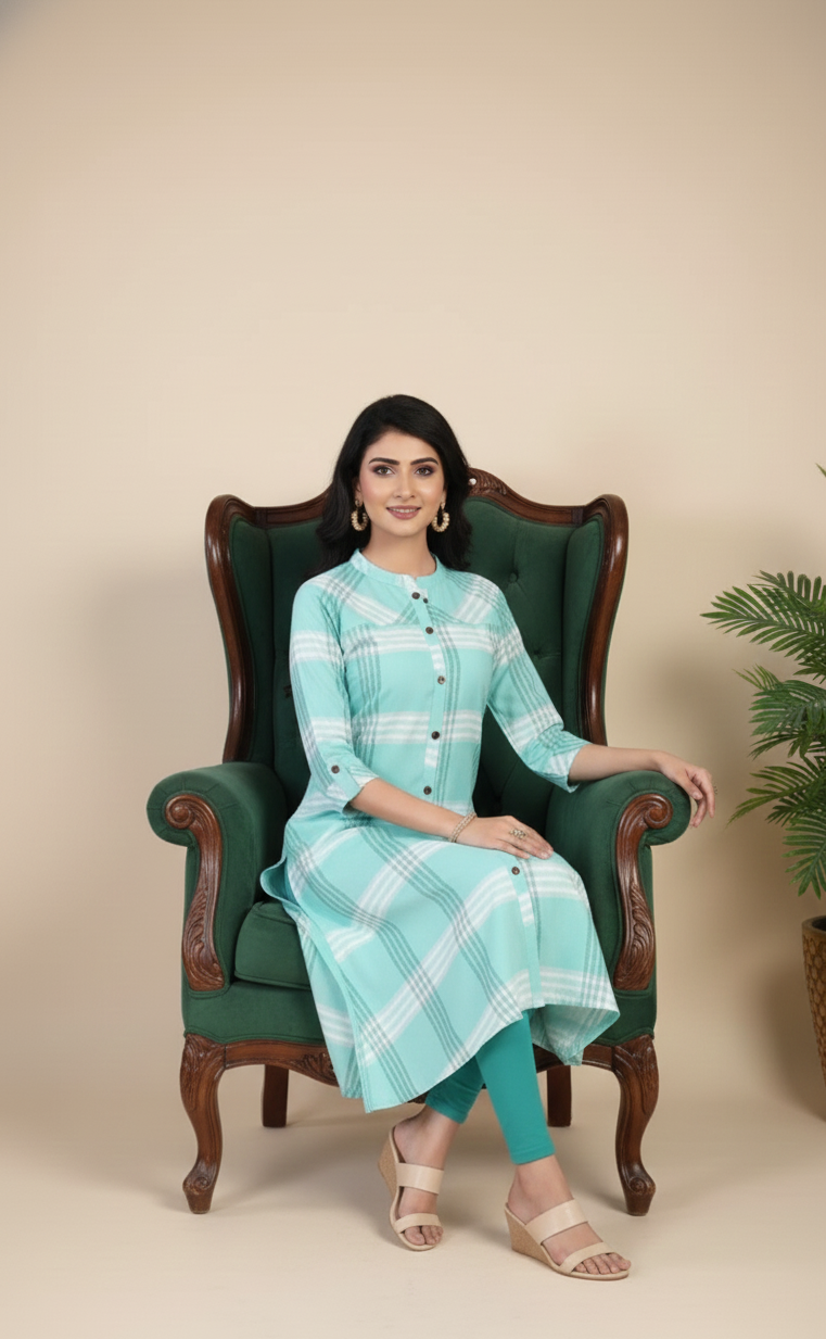 Eva Cotton Printed Long Kurti 1004