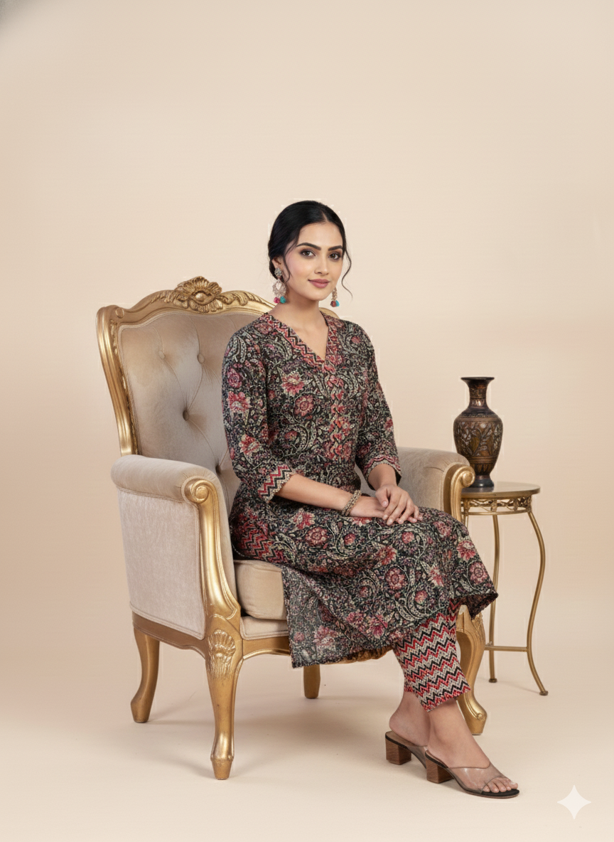 Diti Cotton Printed Kurti Set 1003