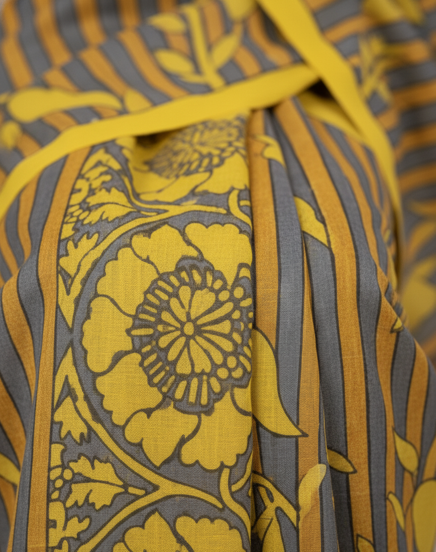 Sonar Bangla 31 Cotton Printed Saree Bright Yellow