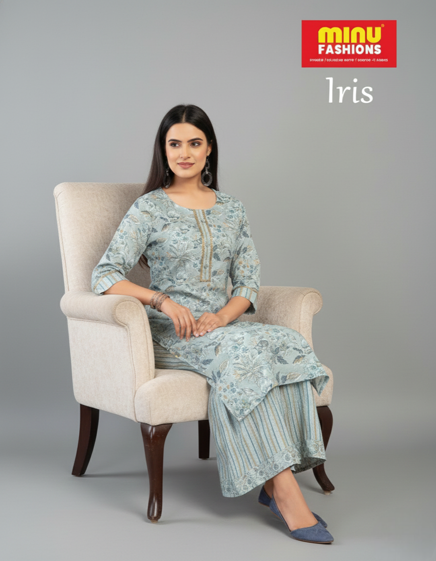 Irish Cotton Printed Kurti Set 7001