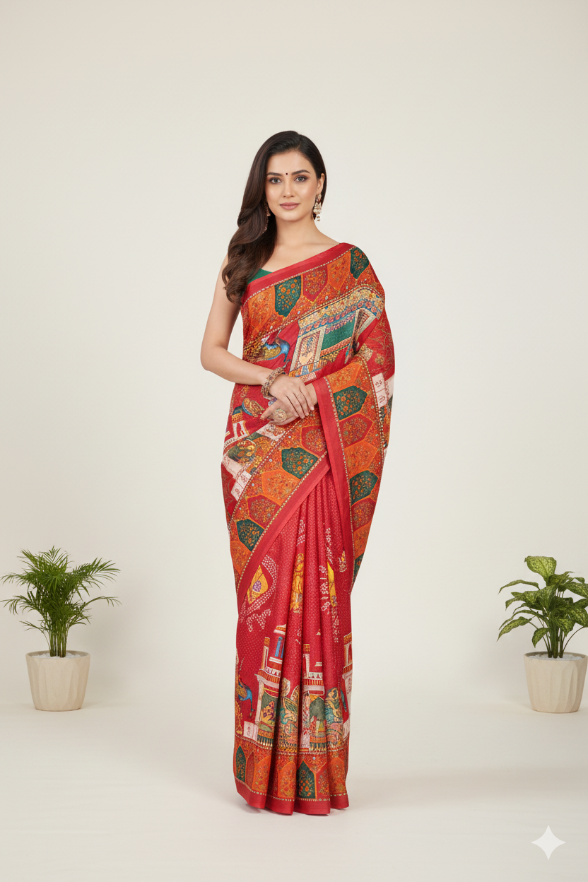 MINU SAREE DIGITAL FASHION RADHEY KRISHNA 45045
