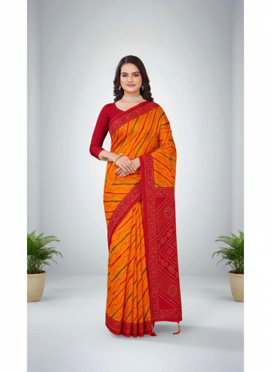 Janak Nandini Cotton Embroidery Saree 13042