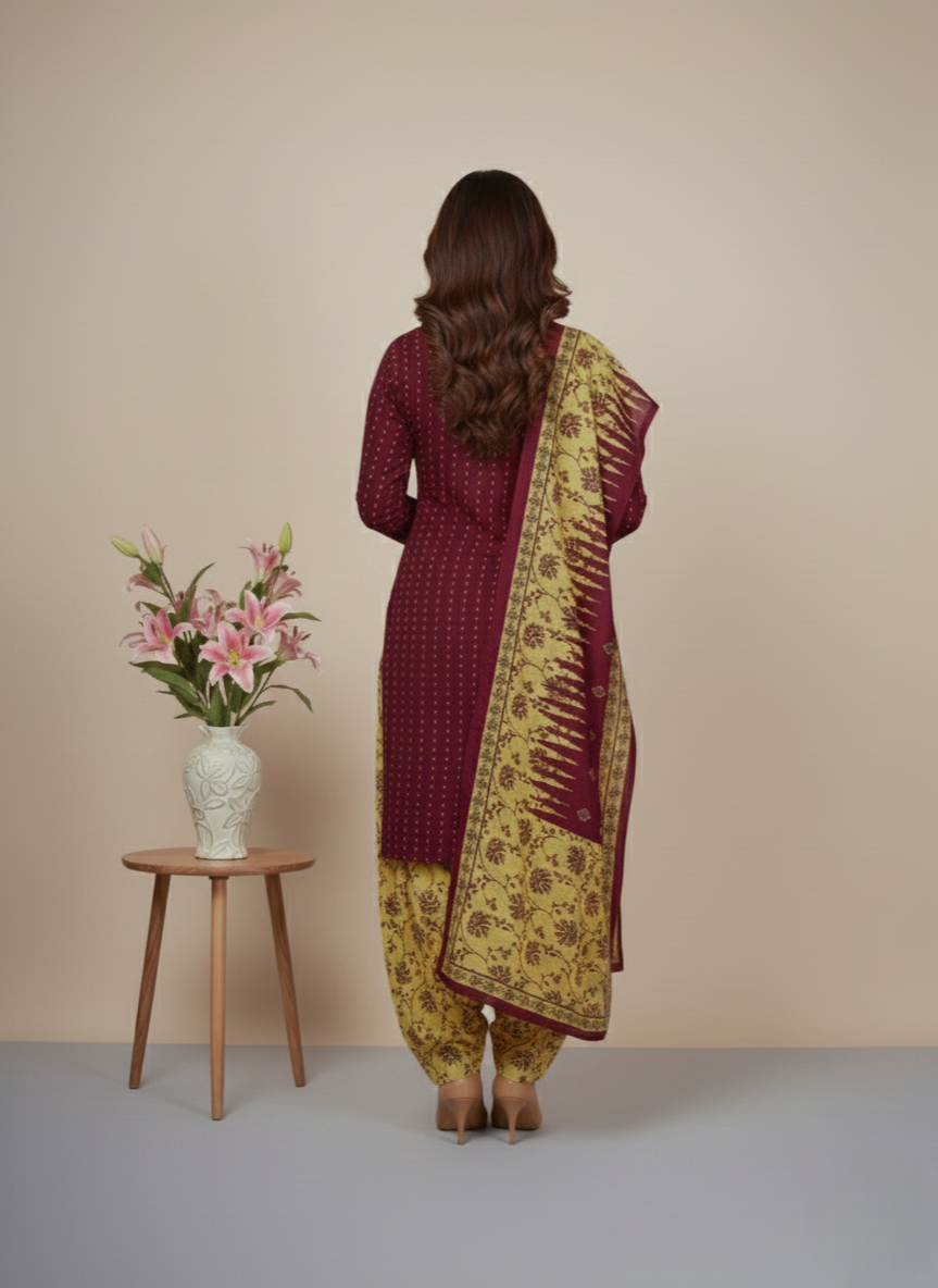 Sonpari Cotton Printed Stitched Salwar Suit XL 3004