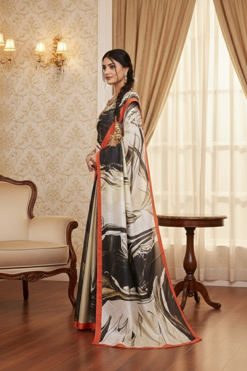 Ambarsariya Cotton Digital Printed Saree 4064