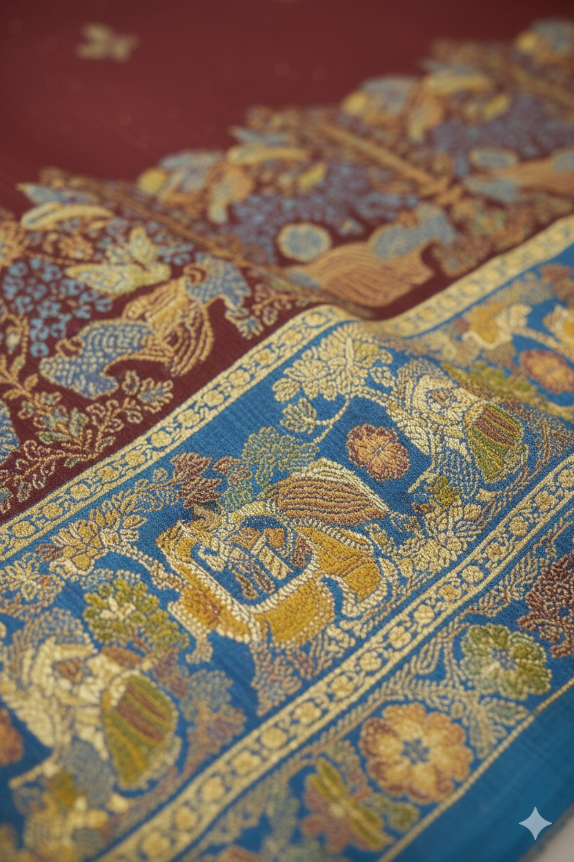 Hi Demand 6 Cotton Printed Saree Maroon 3950