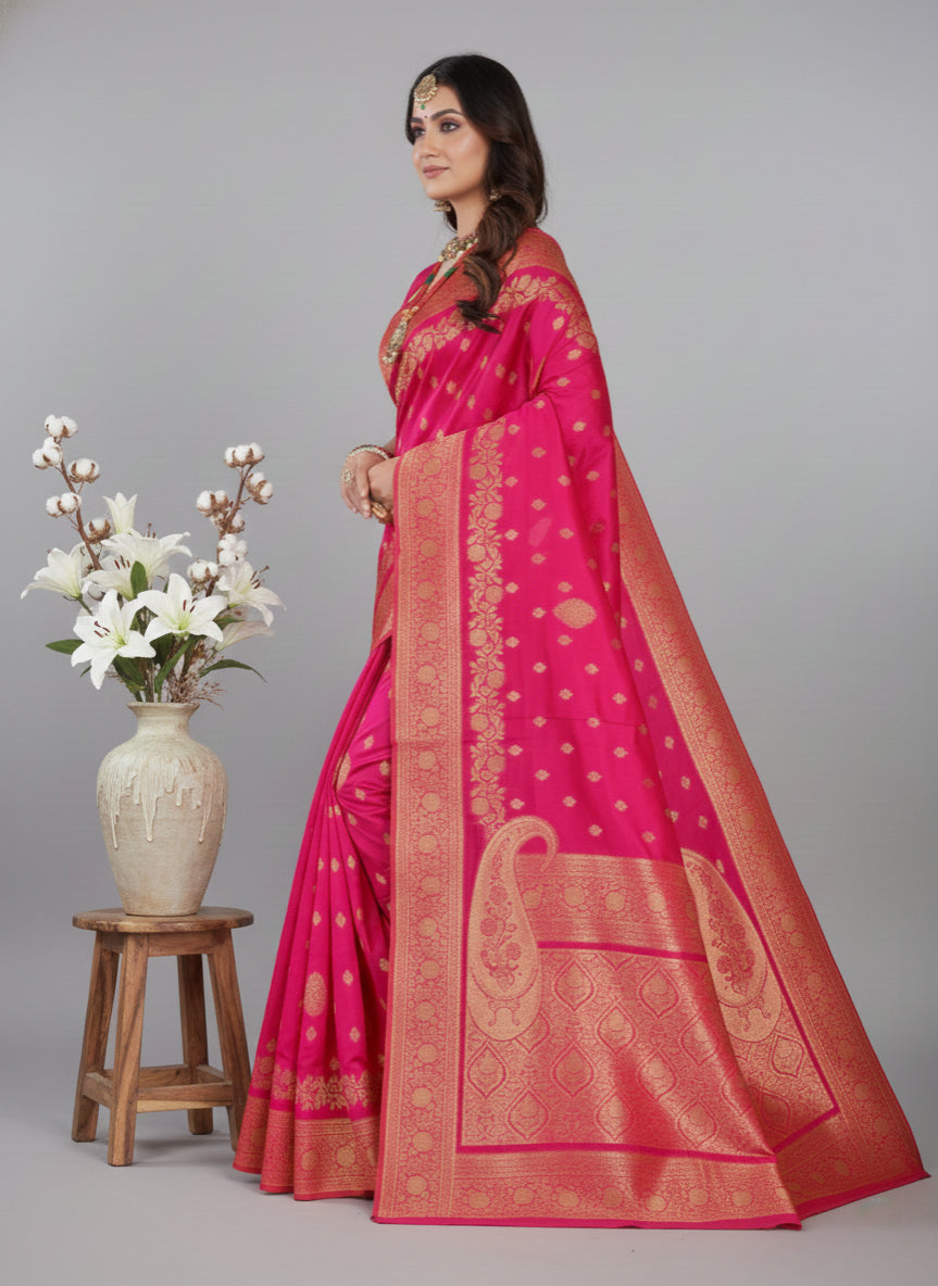 JANNAT WEDDING FANCY SAREE PINK