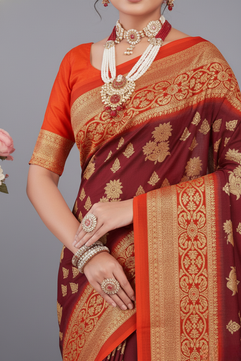 Gold Star Malai Cotton Printed Saree 2959