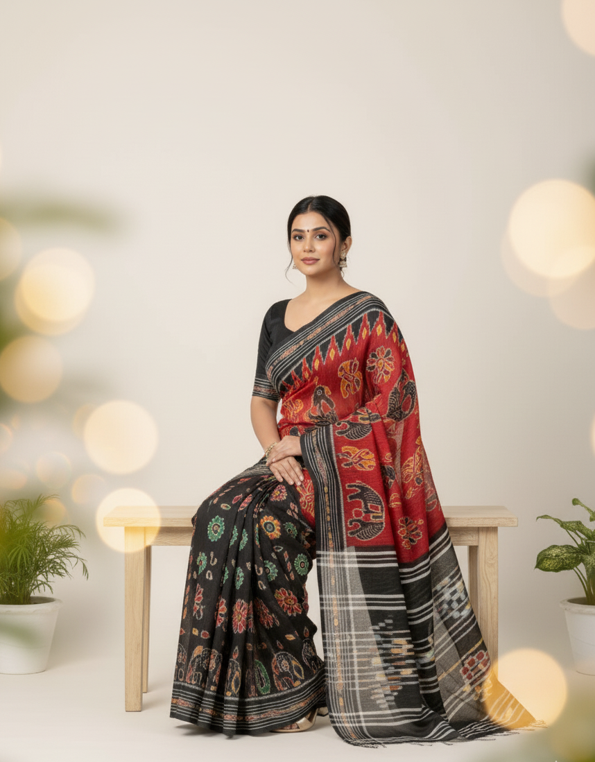 Nazma Katki Cotton Printed Saree 3122