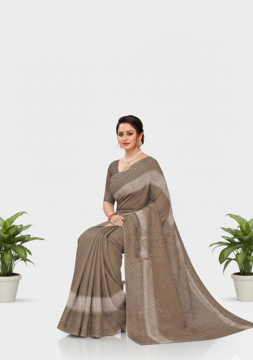 Kesariya 3 Cotton Printed Saree 731085