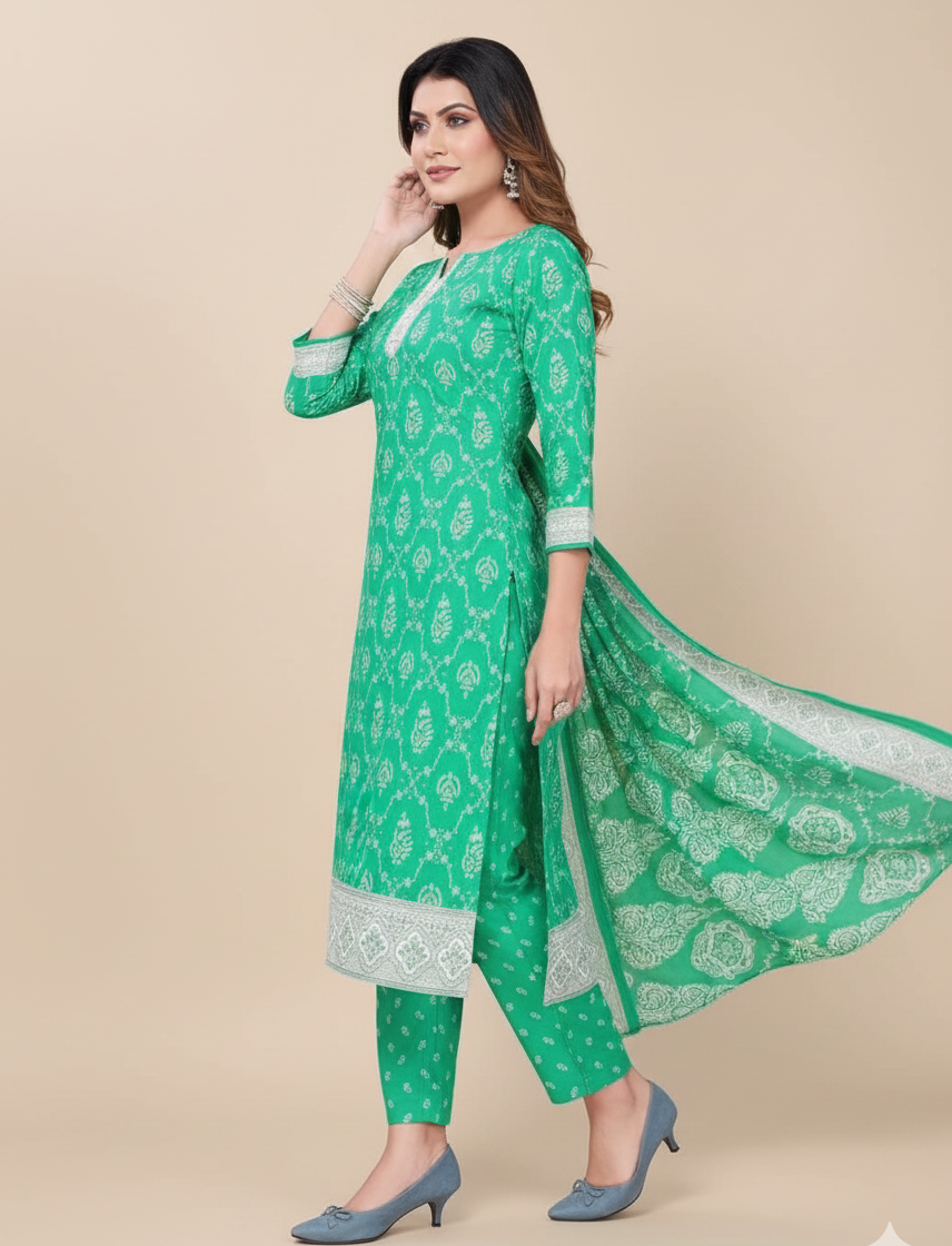 Super Cool Cotton Printed Stitched Salwar Suit XXL 3005