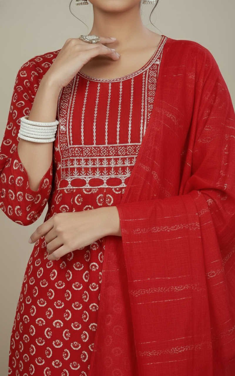 Tulip Cotton Printed Stitched Salwar Suit XXL 3005