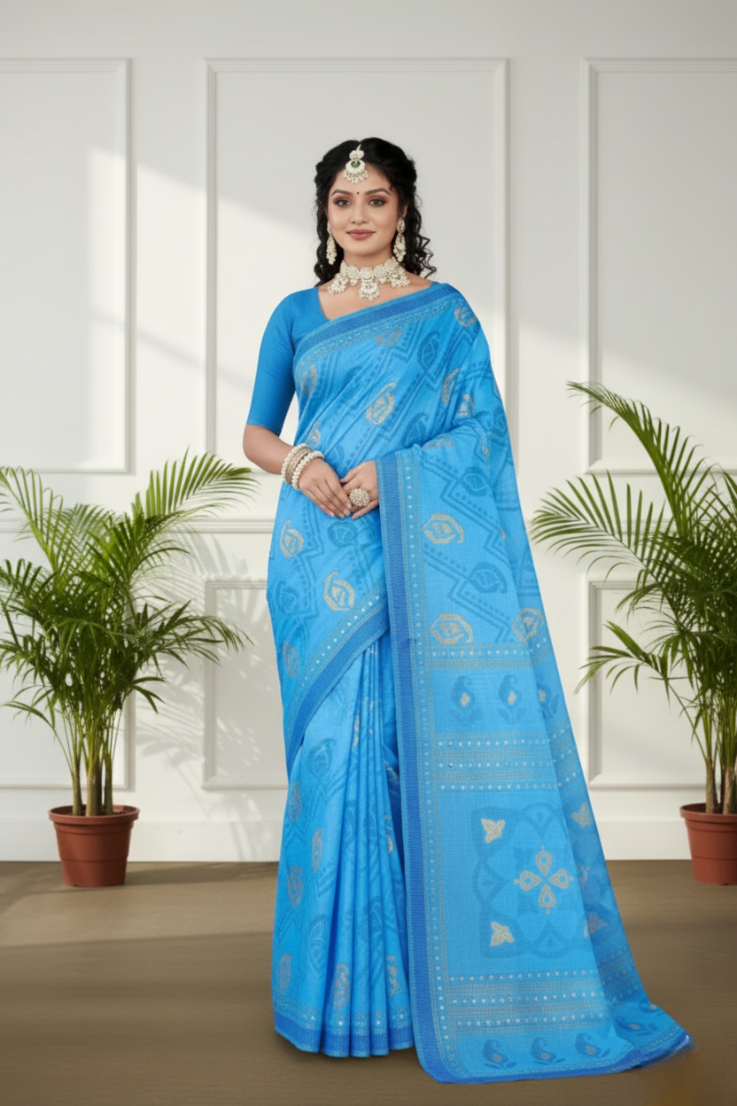 Daisy 3 Cotton Printed Saree 3154