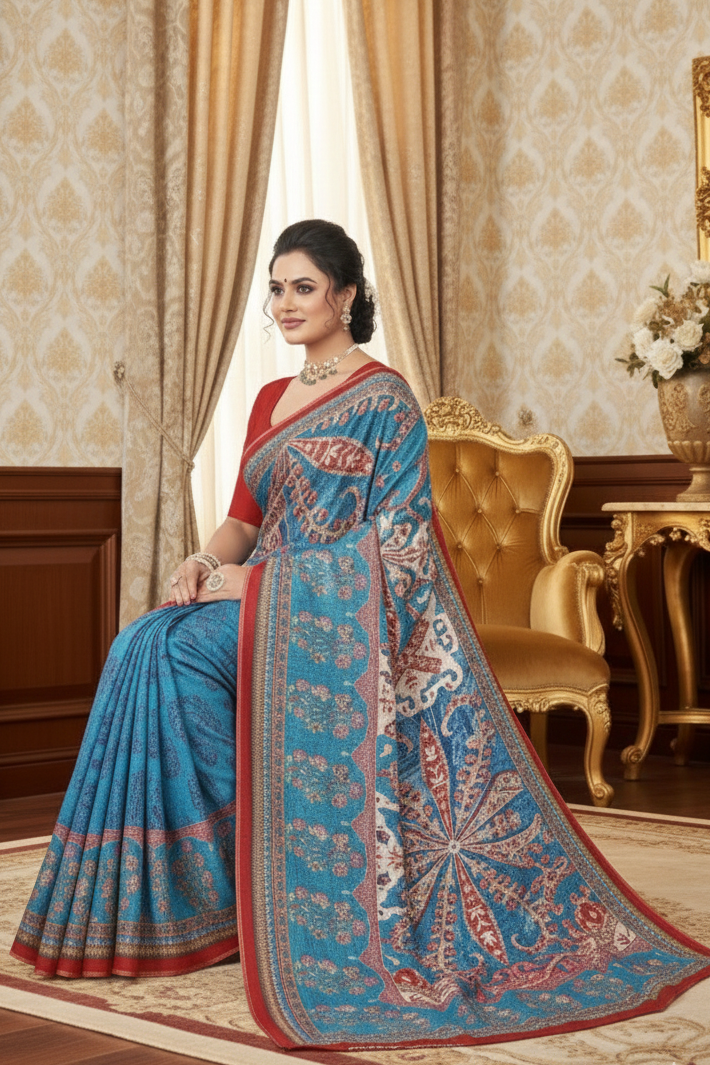 Ambarsariya Cotton Digital Printed Saree 4175