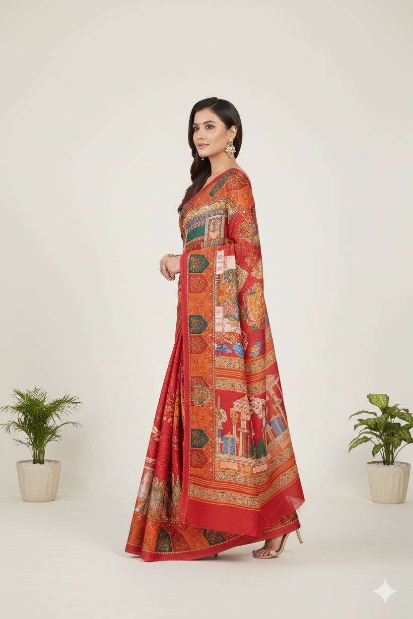 MINU SAREE DIGITAL FASHION RADHEY KRISHNA 45045