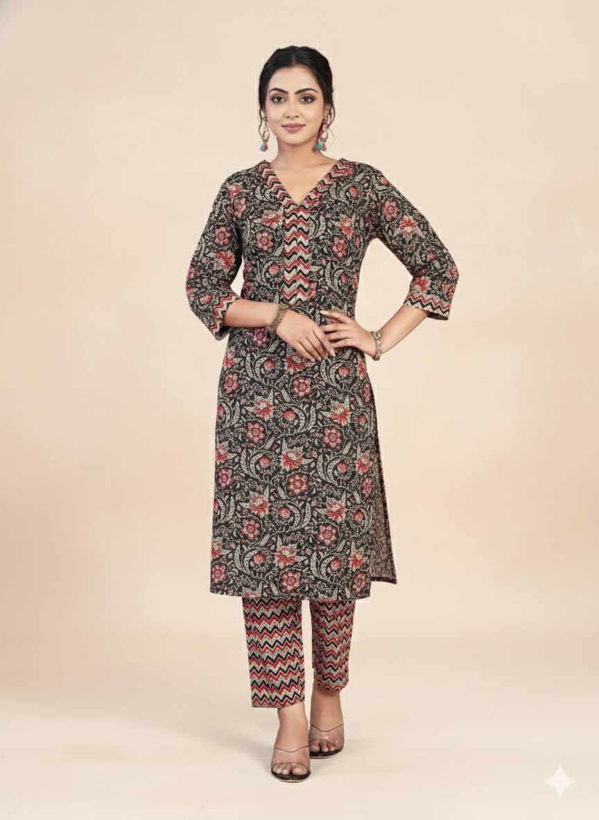 Diti Cotton Printed Kurti Set 1003