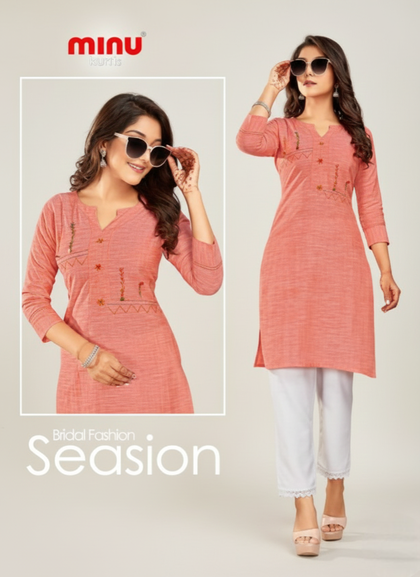 Cranberry Cotton Kurti 1006