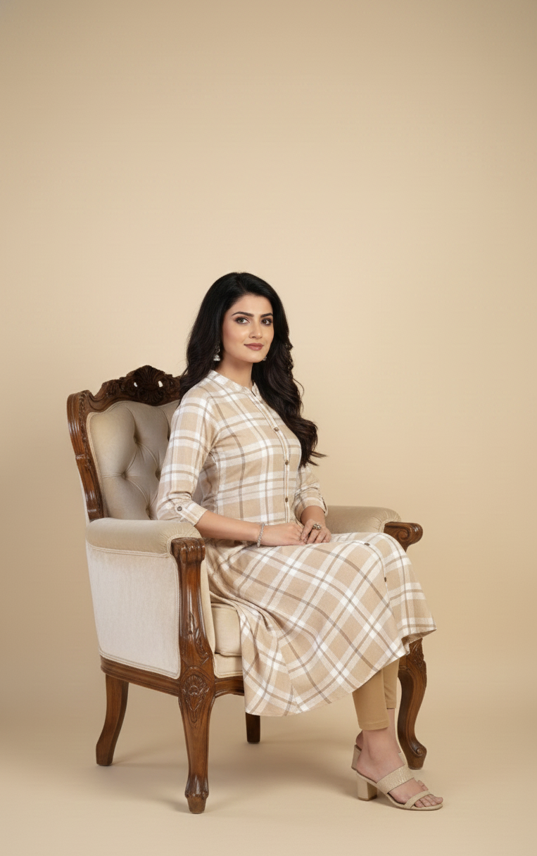 Eva Cotton Printed Long Kurti 1003