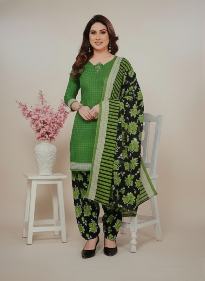 Sonpari Cotton Printed Stitched Salwar Suit XL 3007