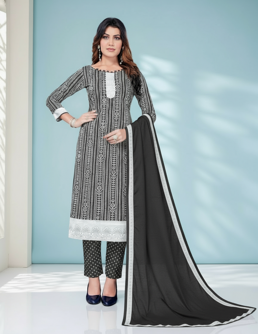 Super Cool Cotton Printed Stitched Salwar Suit XXL 3006