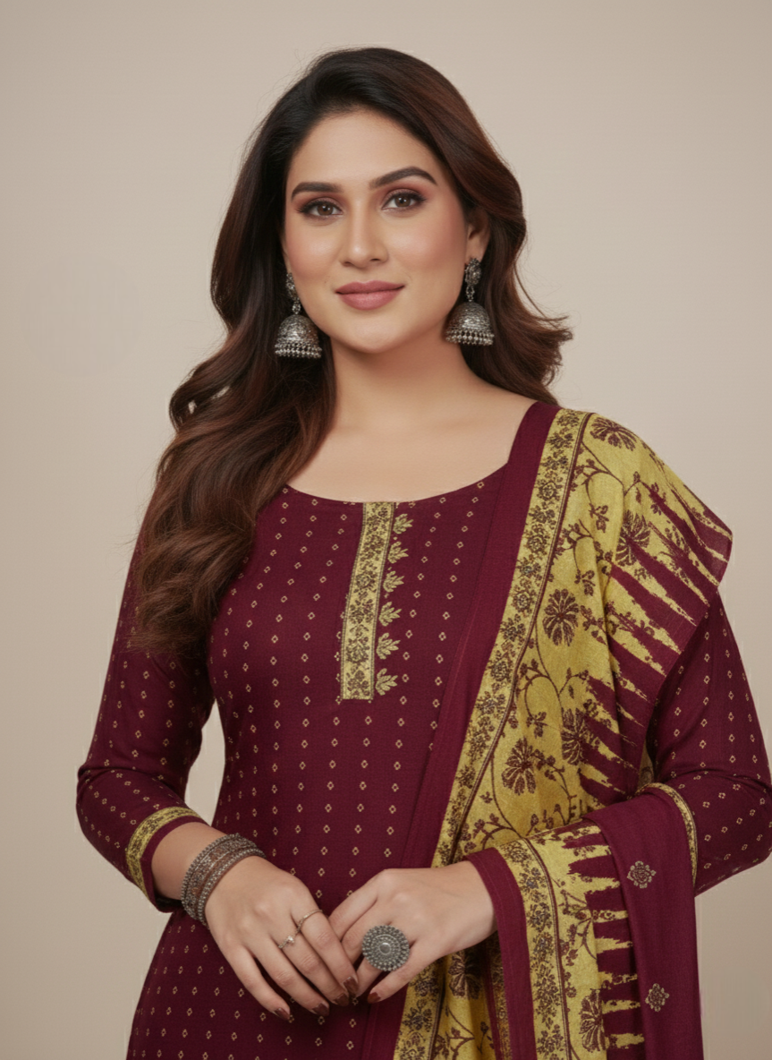 Sonpari Cotton Printed Stitched Salwar Suit XL 3004