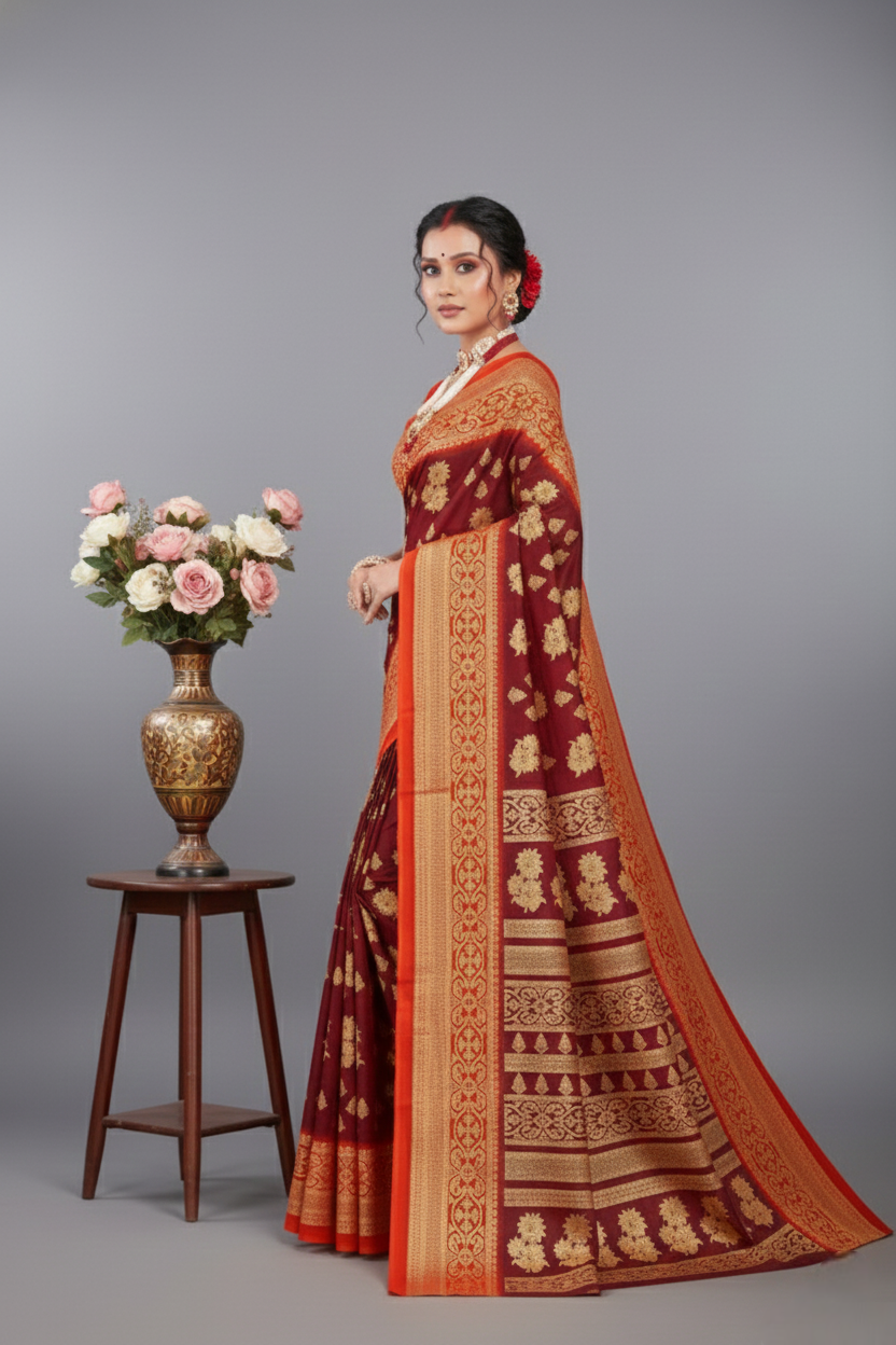 Gold Star Malai Cotton Printed Saree 2959