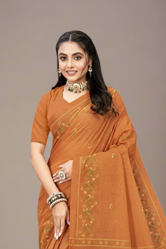 Public Demand Cotton Printed Orange