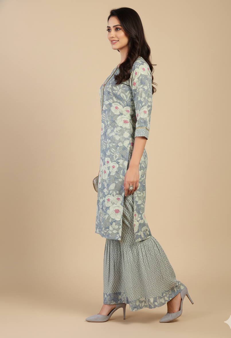 Irish Cotton Printed Kurti Set 7005